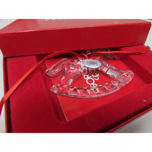 Gorham Lead Crystal Holiday Rocking Horse Christmas Ornament With Box C560